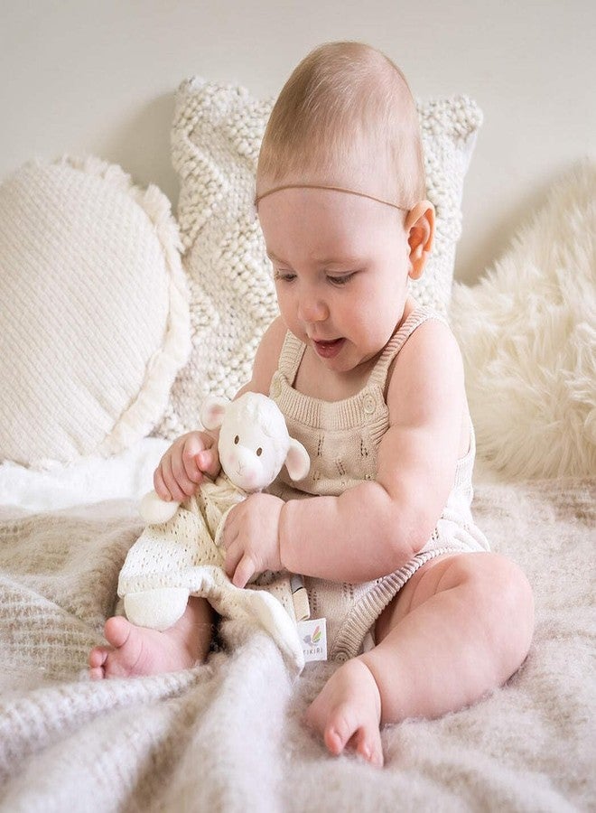 Tikiri Bahbah The Lamb Baby Lovey with Organic Natural Rubber Teether Head - Image 3